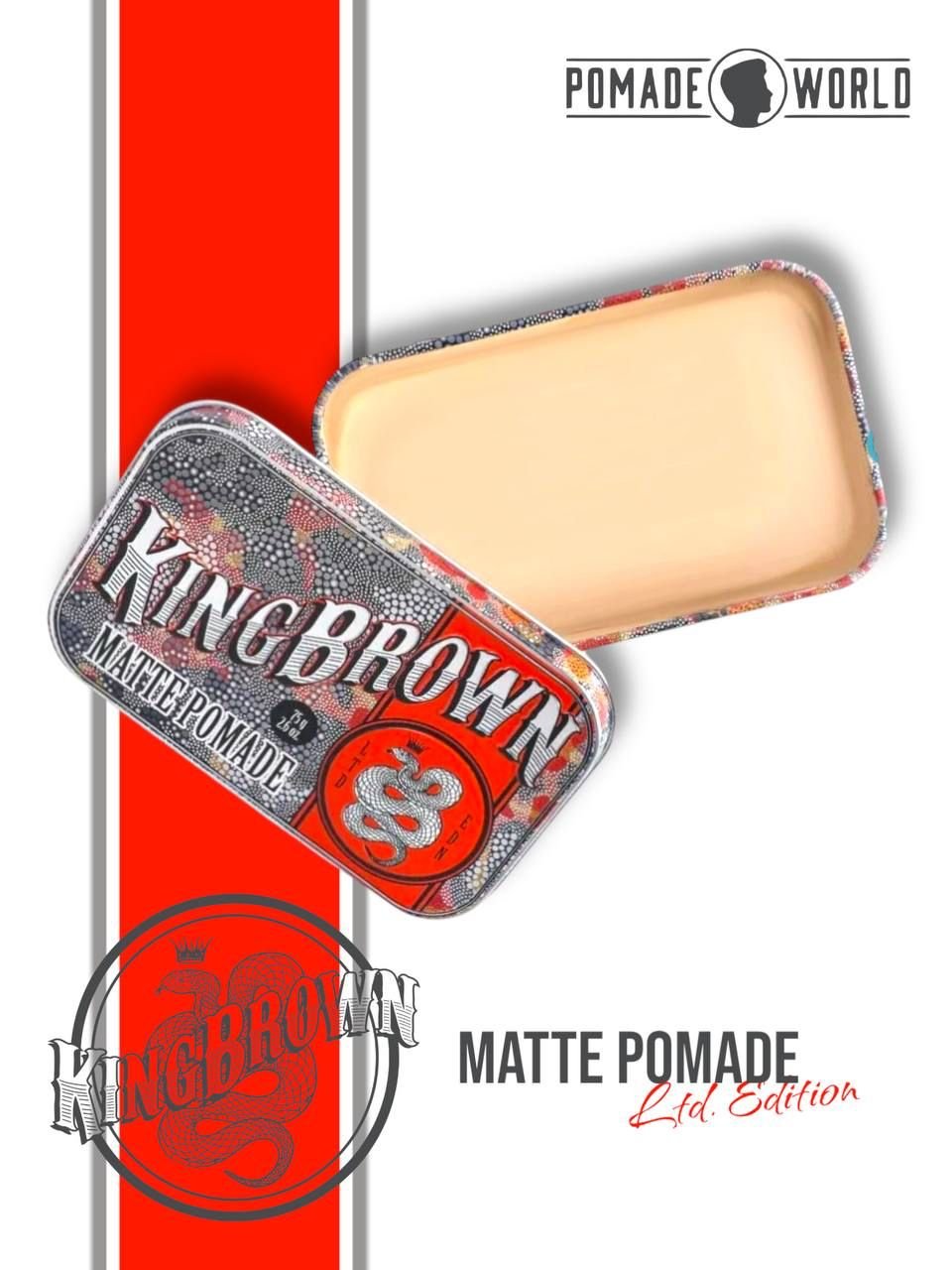 King Brown Matte Pomade – Trockener Halt Ohne Glanz, Perfekt Für Lockere Bis Mittelfeste Frisuren