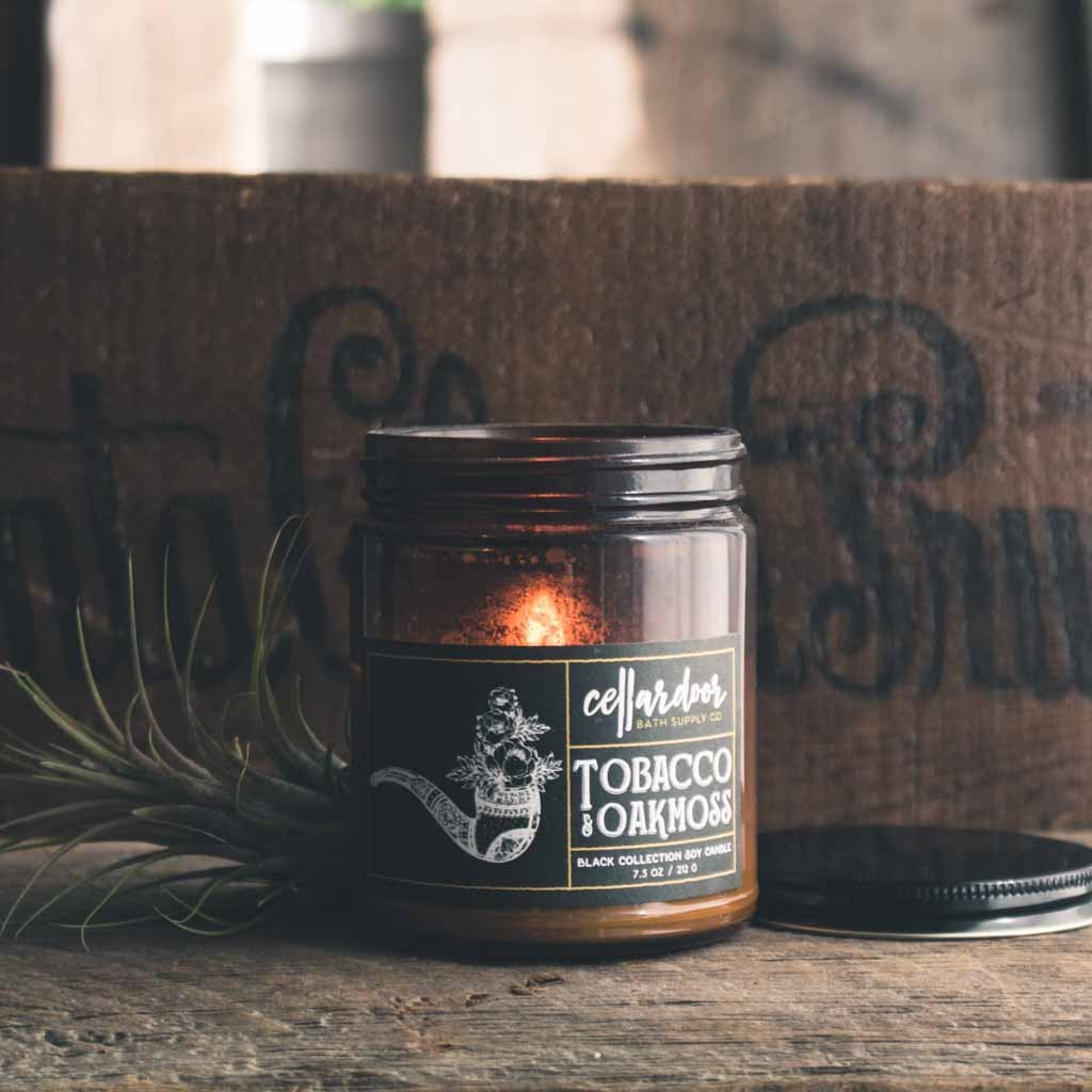 Cellar Door Tobacco and Oakmoss Soy Candle Lockhart s Authentic