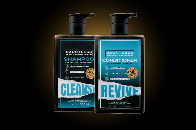 DAUNTLESS CLEANSER DUO – HAIR RESTORATION CLEANSER + DAILY RECOVERY COMPLEX - Lockhart's Authentic Grooming Company, LLC