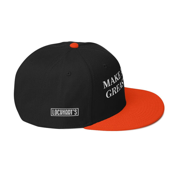 Orange/Black Make America Greasy Again Hat - Lockhart's Authentic