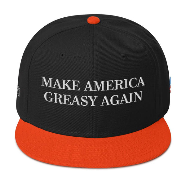 Orange/Black Make America Greasy Again Hat - Lockhart's Authentic