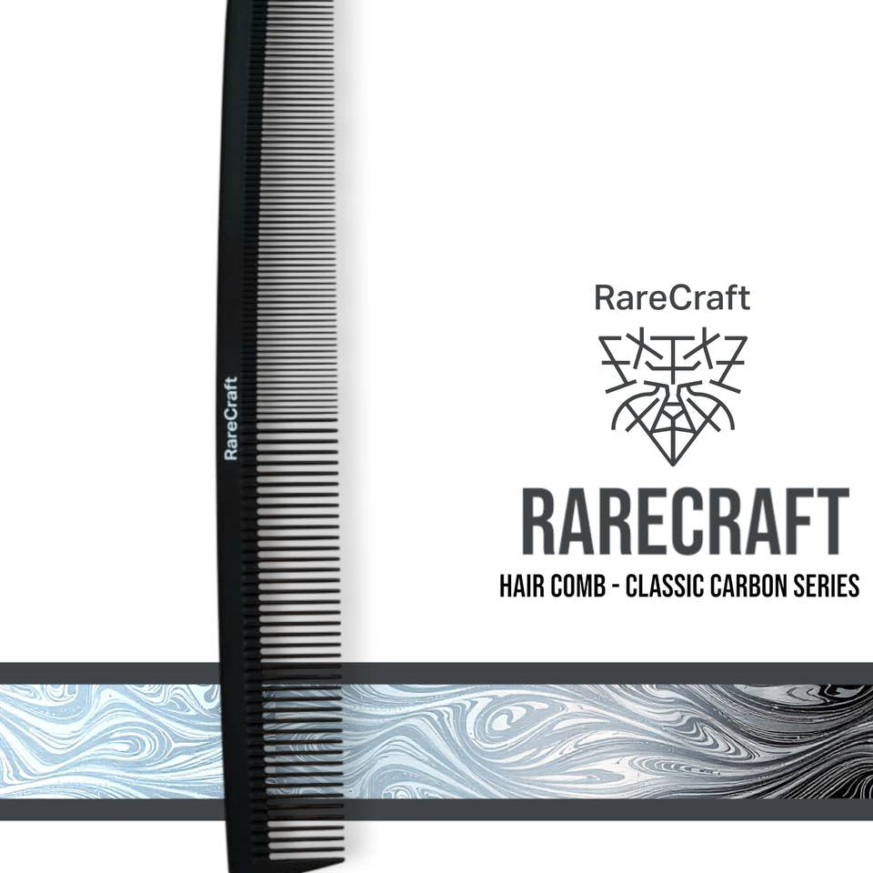 RareCraft Hair Comb - Classic Carbon Series - Lockhart's Authentic Grooming Company, LLC