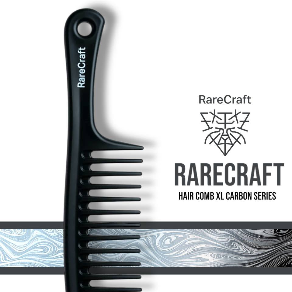 RareCraft Hair Comb XL Carbon Series - Lockhart's Authentic Grooming Company, LLC