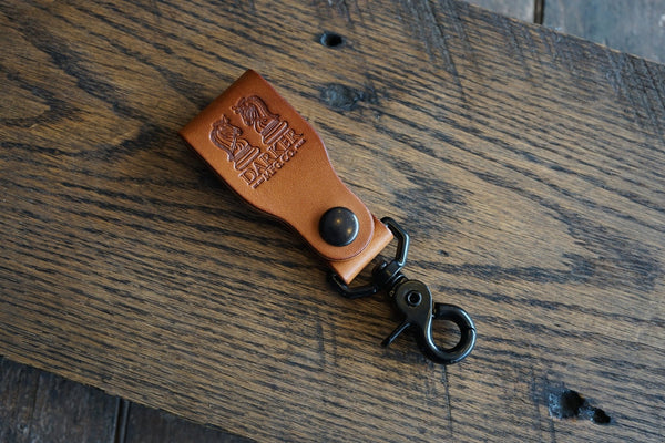 "Version One" Belt Snap Keychain: Cognac - Lockhart's Authentic